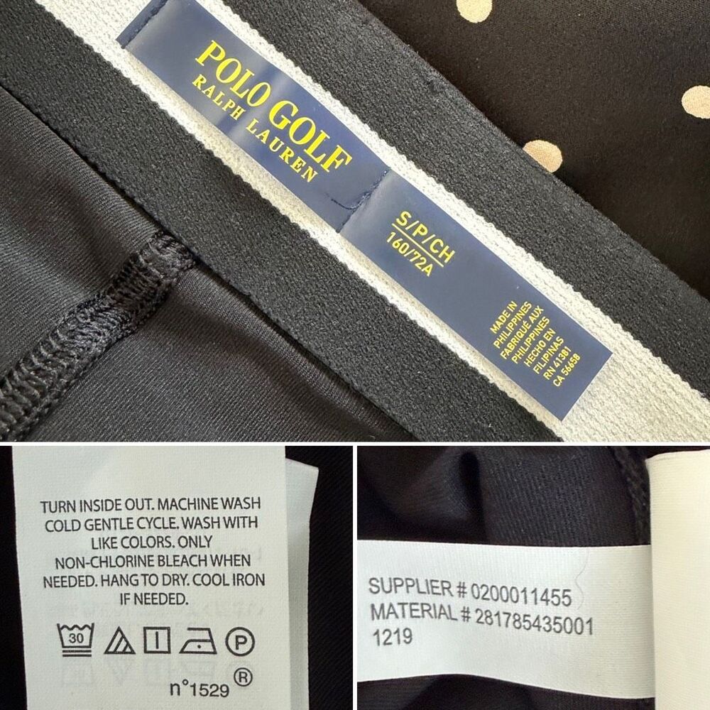 Polo Golf Ralph Lauren Polka Dot Golf Skort Black, White Size Small - Picture 11 of 12